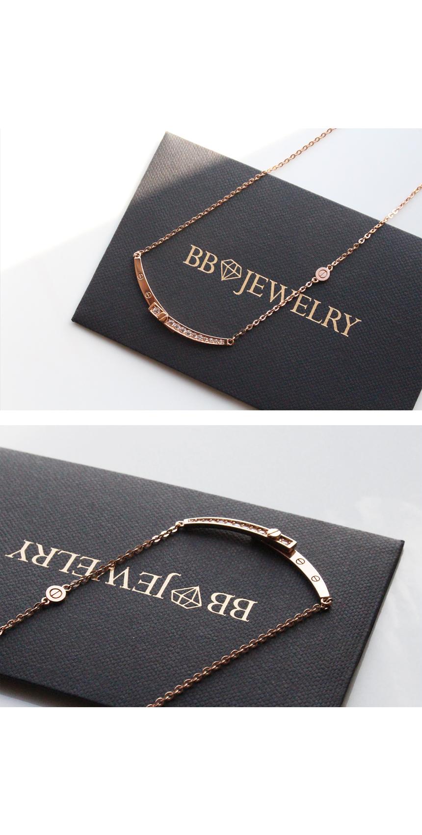 18k Objects Round Stick Integral Necklace 14k Wome