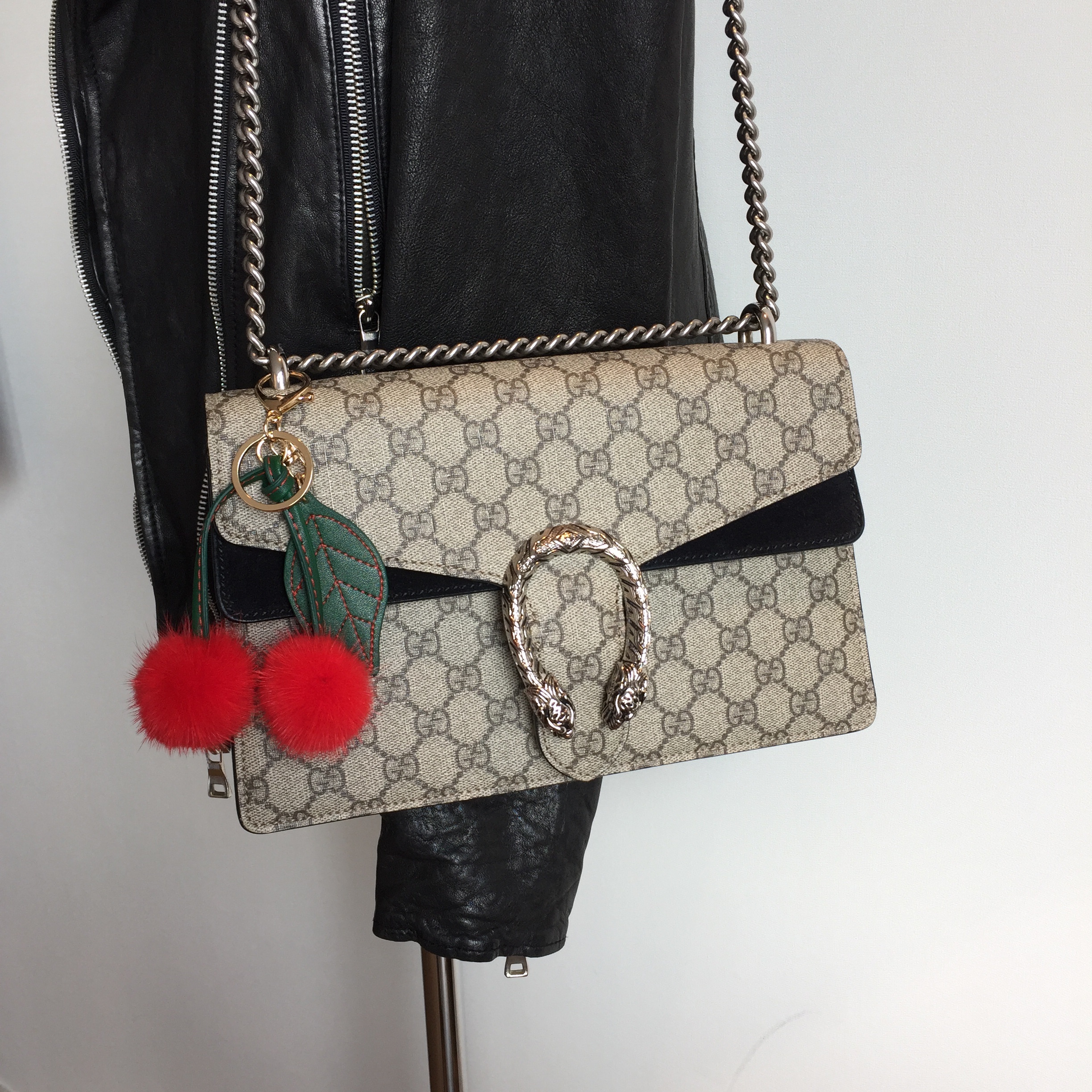 European mink cherry keyring Same day shipping pom