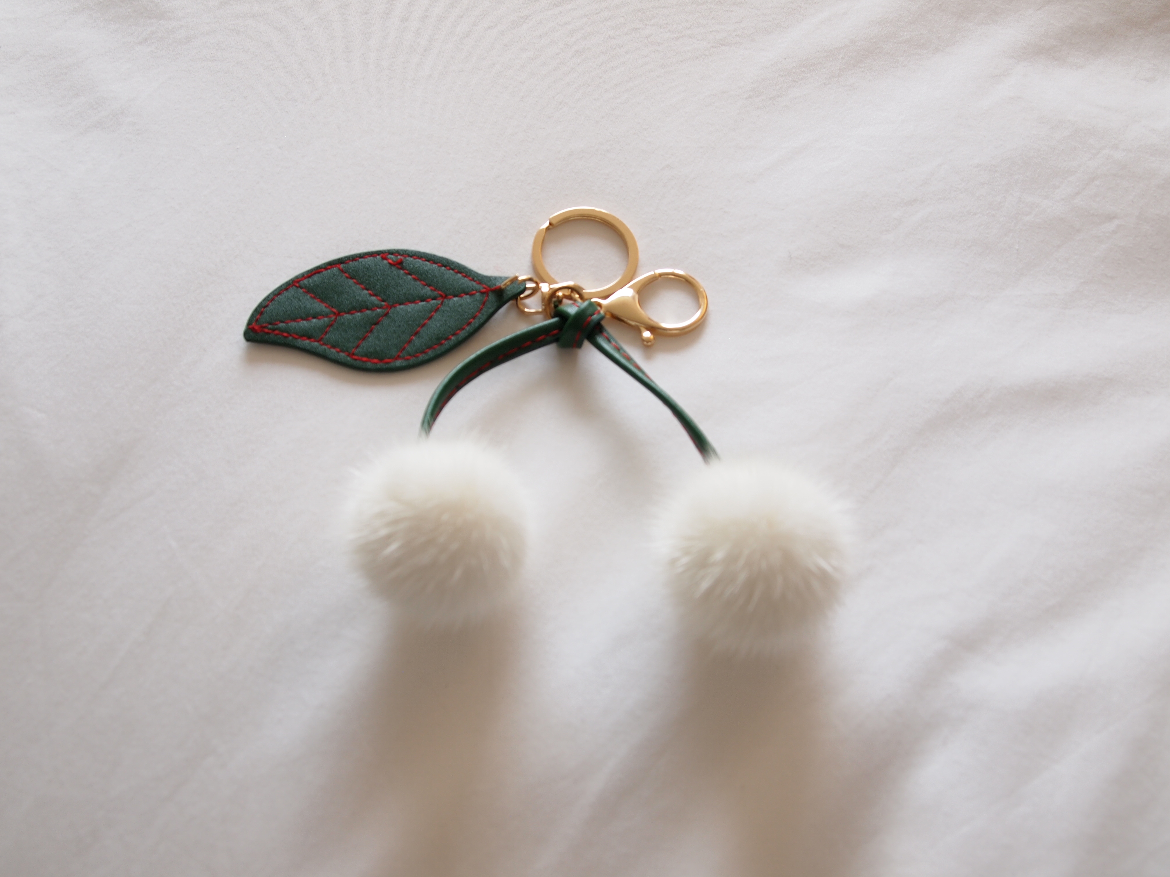 European mink cherry keyring Same day shipping pom