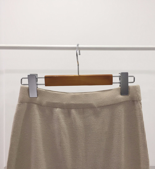 Knit long skirt 3color Feminine Modern Sick Slim F