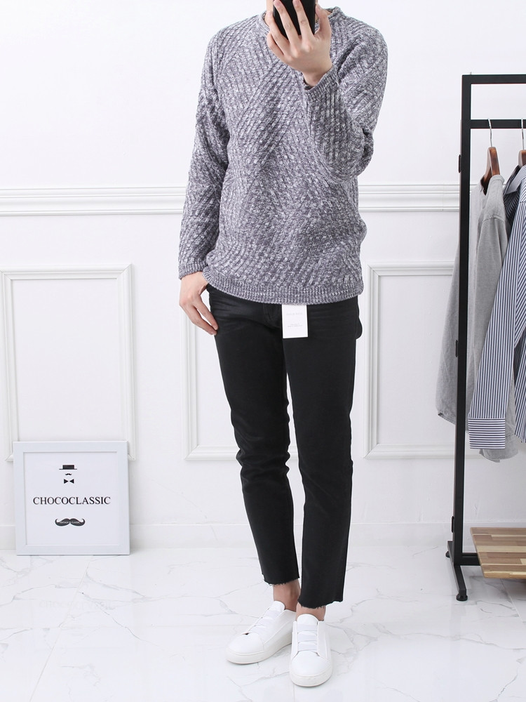 Korea Jeans Pants D1646 Span Coated Black Jeans Me