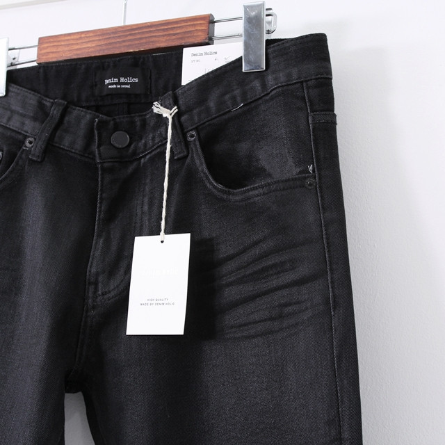 Korea Jeans Pants D1646 Span Coated Black Jeans Me