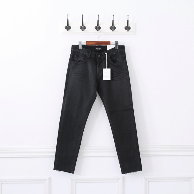Korea Jeans Pants D1646 Span Coated Black Jeans Me