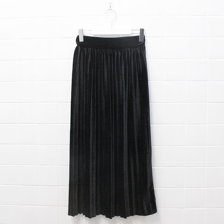 Velvet Pleated Long Skirt Fabric Women Women Winte