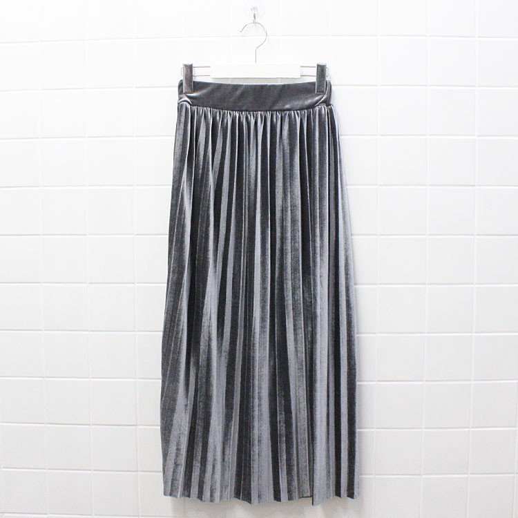 Velvet Pleated Long Skirt Fabric Women Women Winte