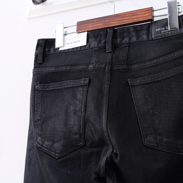 Korea Jeans Pants D1646 Span Coated Black Jeans Me