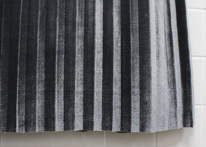 Velvet Pleated Long Skirt Fabric Women Women Winte