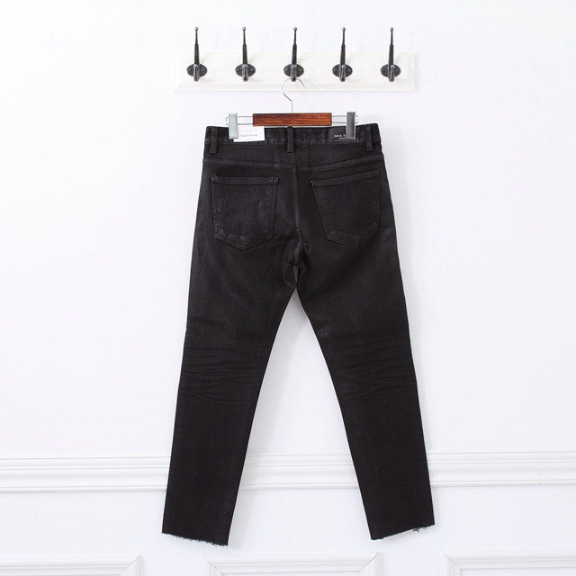 Korea Jeans Pants D1646 Span Coated Black Jeans Me