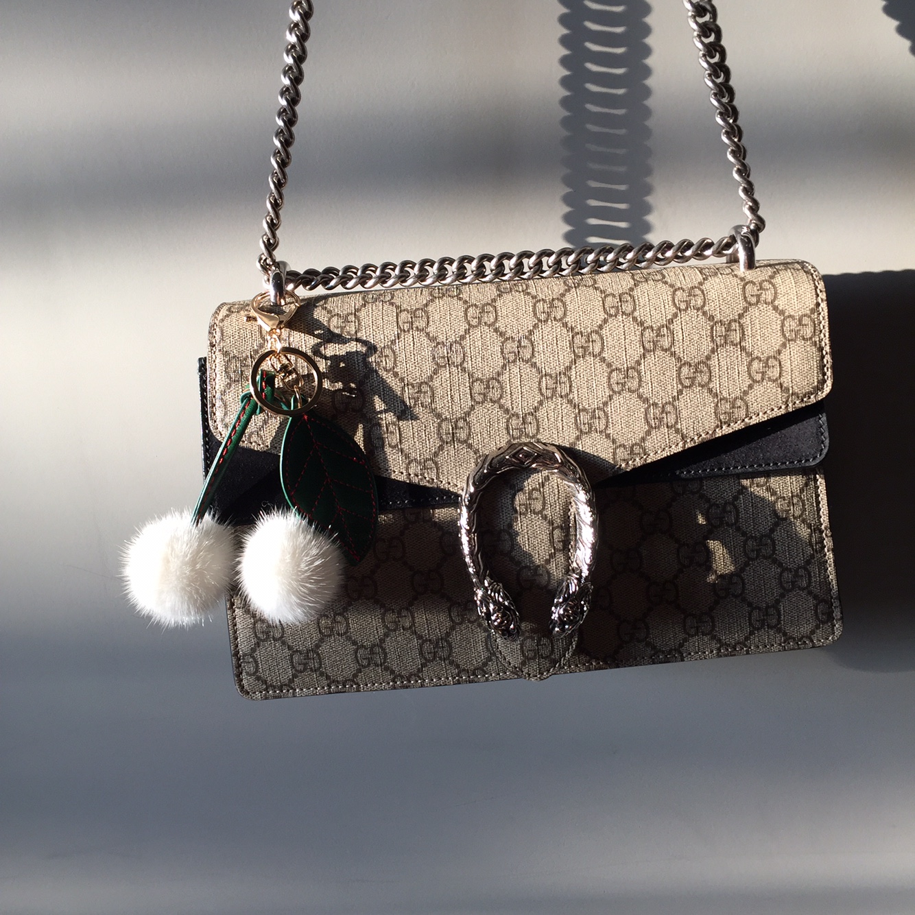 European mink cherry keyring Same day shipping pom