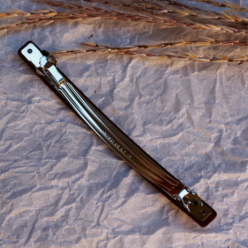 Hair Accessories Real Leather Hairpin Date Slim Si