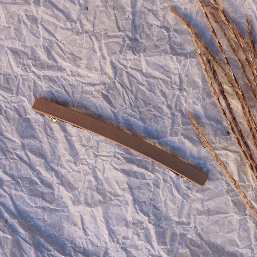 Hair Accessories Real Leather Hairpin Date Slim Si