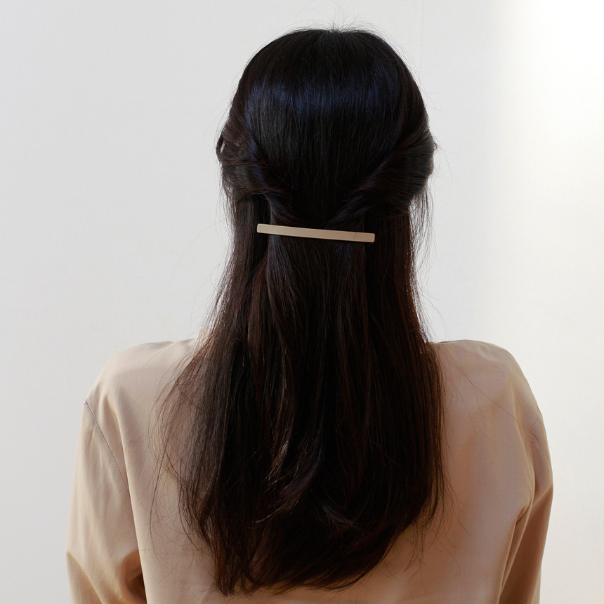 Hair Accessories Real Leather Hairpin Date Slim Si