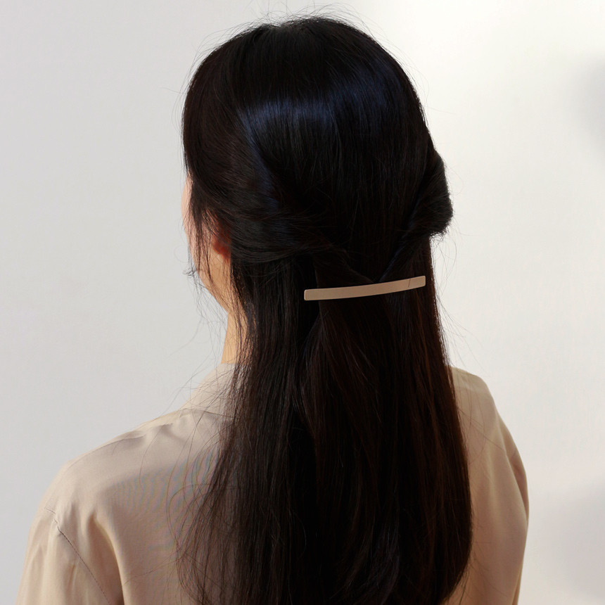 Hair Accessories Real Leather Hairpin Date Slim Si