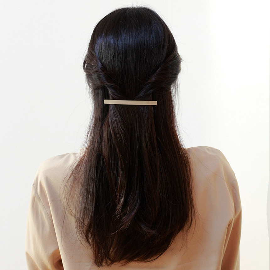 Hair Accessories Real Leather Hairpin Date Slim Si