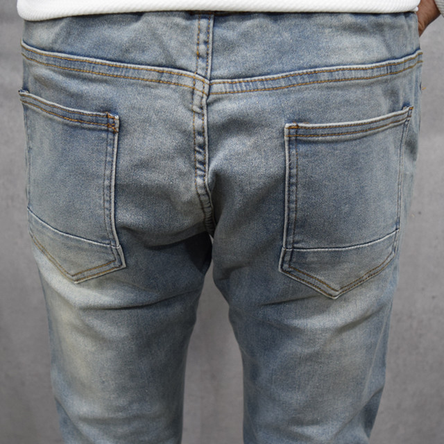 Korea Jeans Pants 쫀쫀 Incision Denim Jogger Pants D