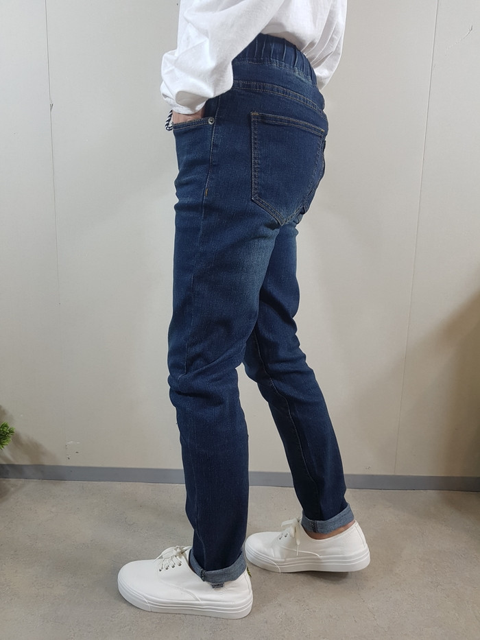 Korea Jeans Pants Men's Big Size Knee Knife Rem