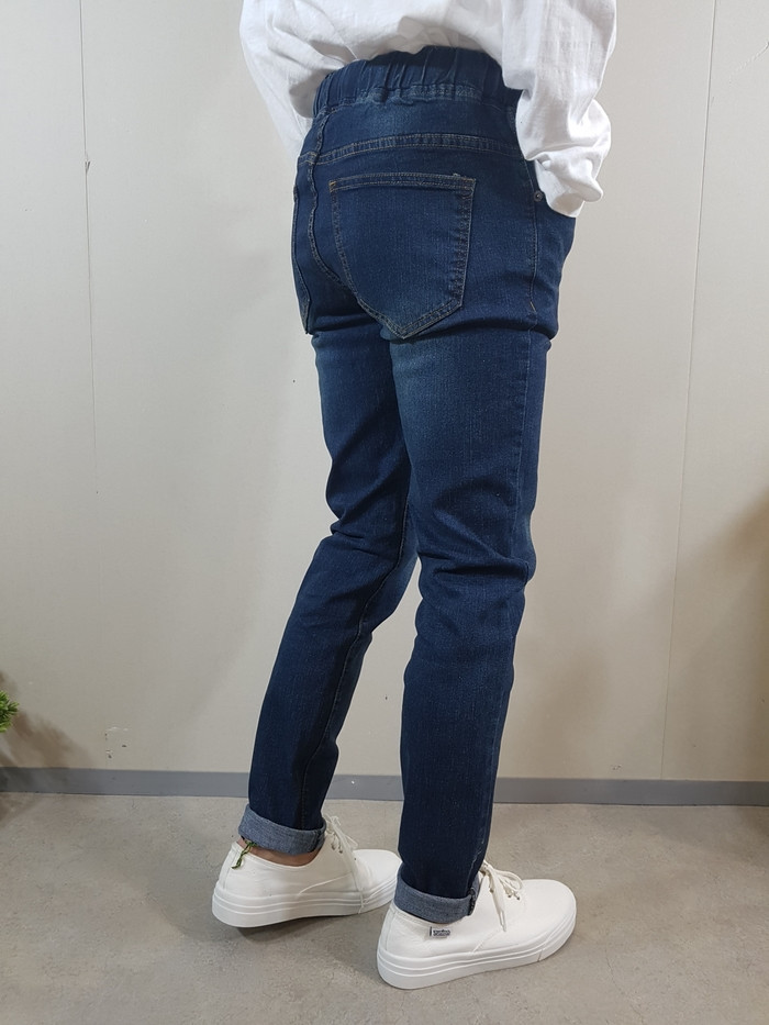 Korea Jeans Pants Men's Big Size Knee Knife Rem
