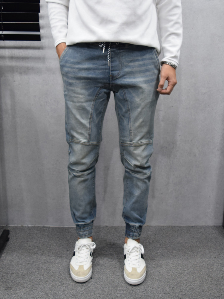 Korea Jeans Pants 쫀쫀 Incision Denim Jogger Pants D