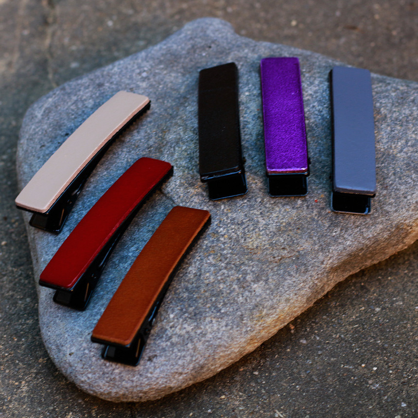 Hair Accessories Colored Leather Tongs Hairpin Dat