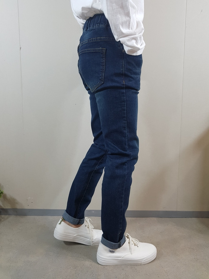 Korea Jeans Pants Men's Big Size Knee Knife Rem