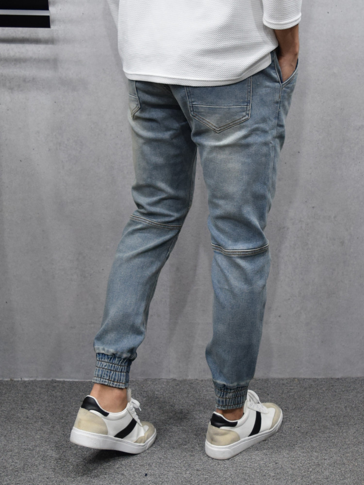 Korea Jeans Pants 쫀쫀 Incision Denim Jogger Pants D