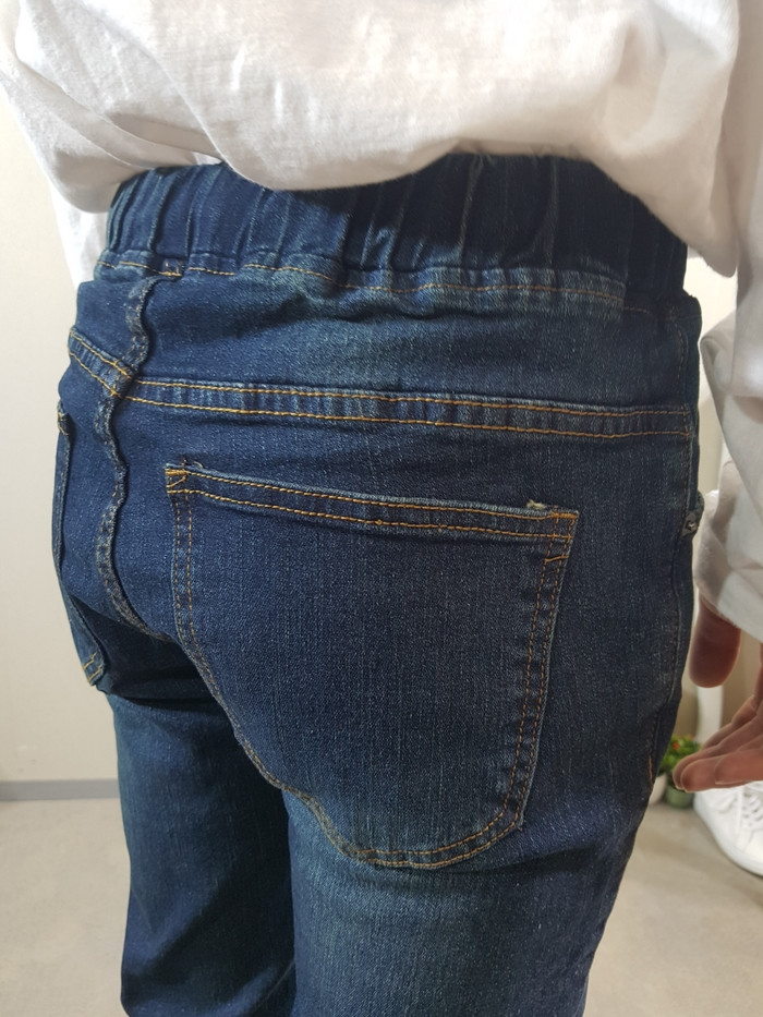 Korea Jeans Pants Men's Big Size Knee Knife Rem