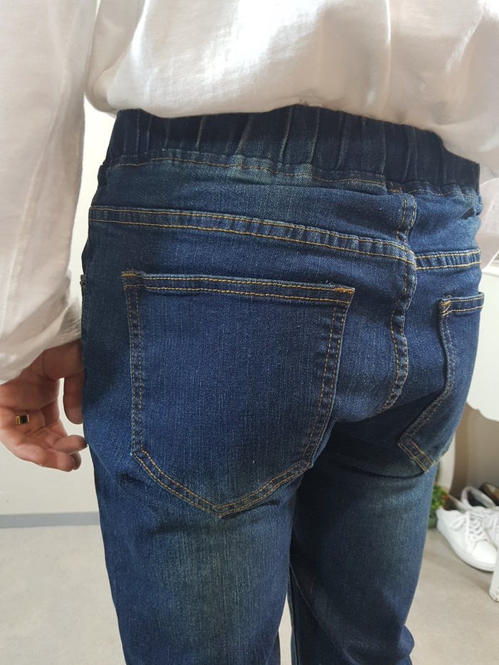 Korea Jeans Pants Men's Big Size Knee Knife Rem