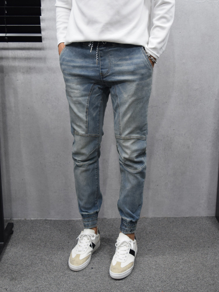 Korea Jeans Pants 쫀쫀 Incision Denim Jogger Pants D