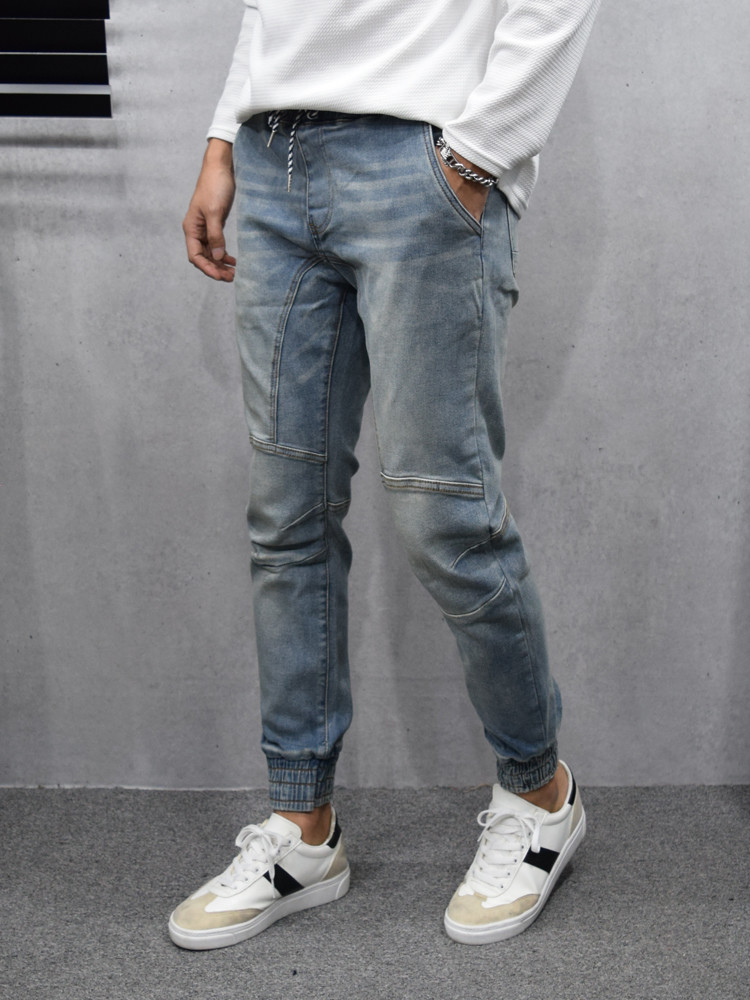 Korea Jeans Pants 쫀쫀 Incision Denim Jogger Pants D
