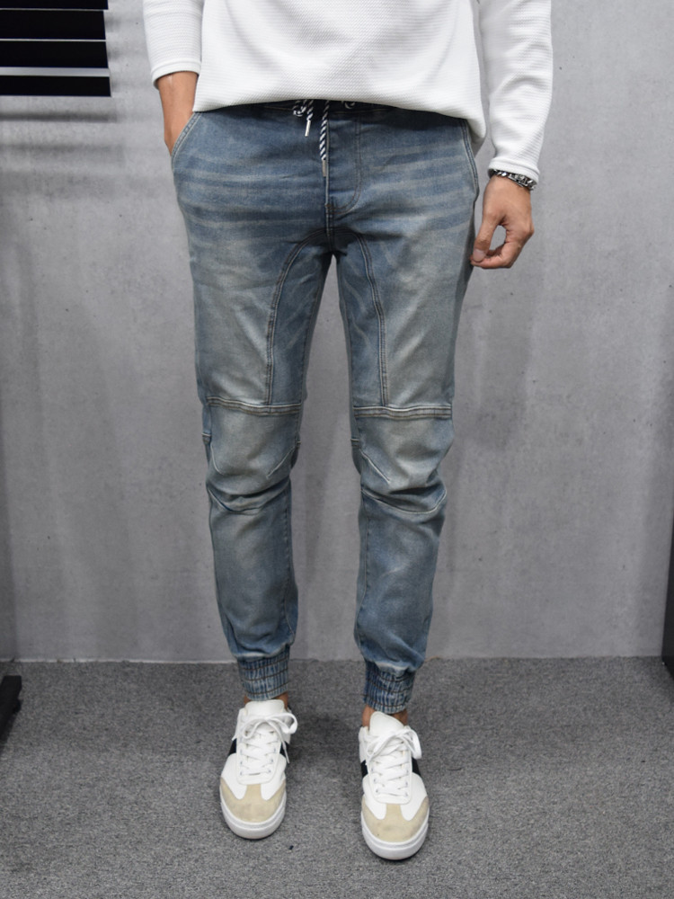 Korea Jeans Pants 쫀쫀 Incision Denim Jogger Pants D