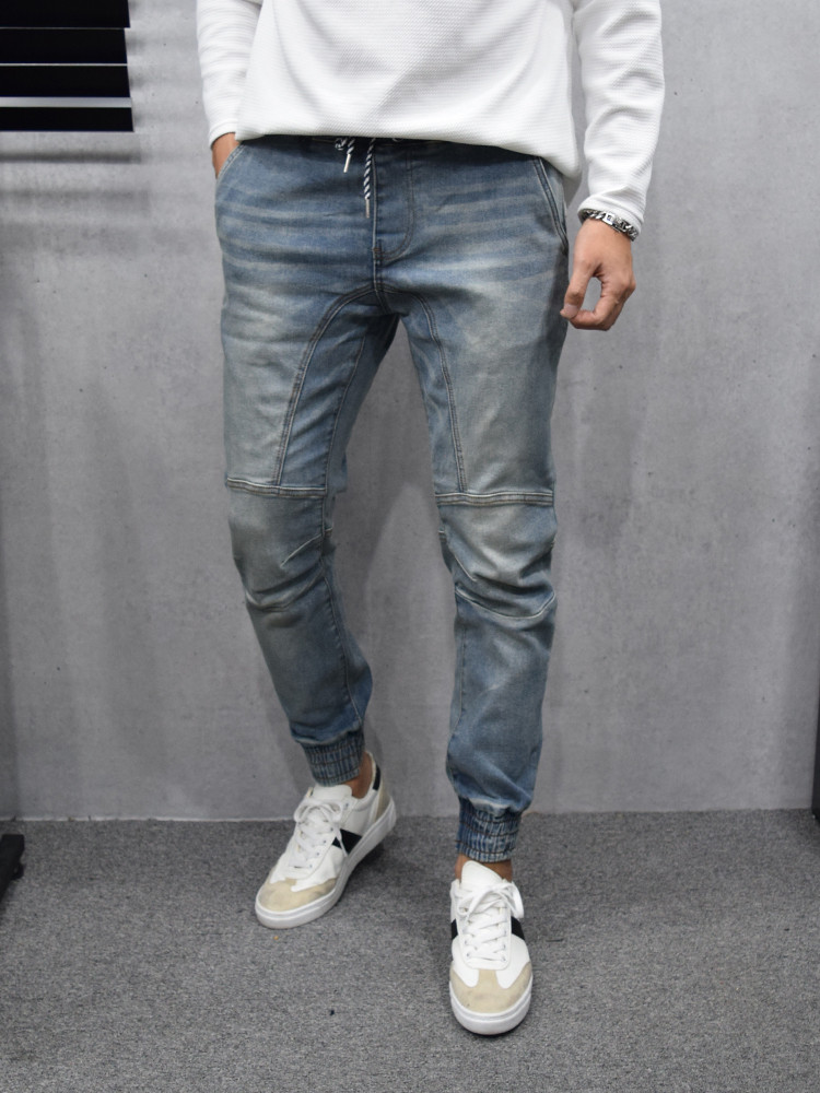 Korea Jeans Pants 쫀쫀 Incision Denim Jogger Pants D