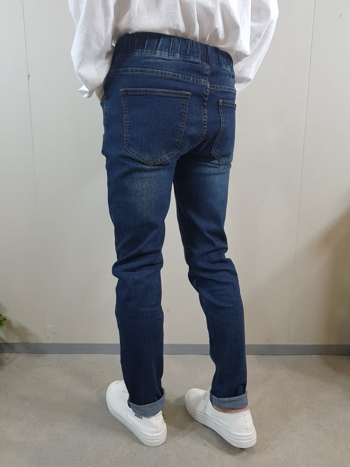 Korea Jeans Pants Men's Big Size Knee Knife Rem