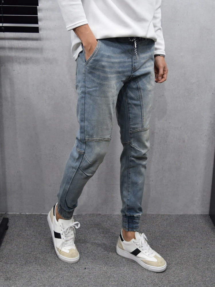 Korea Jeans Pants 쫀쫀 Incision Denim Jogger Pants D