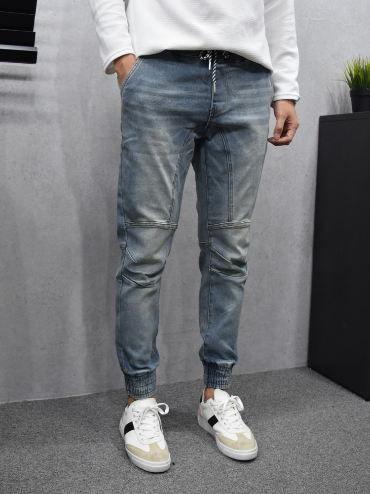 Korea Jeans Pants 쫀쫀 Incision Denim Jogger Pants D