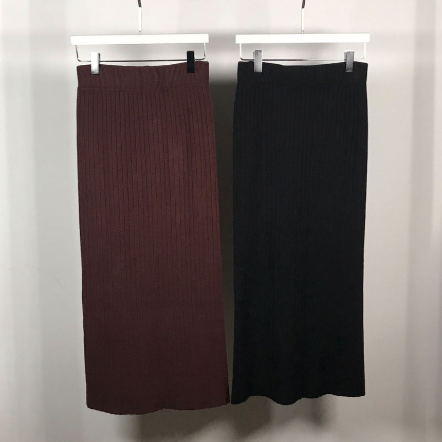 Martini Goliath knit slit Long skirts Casual minim