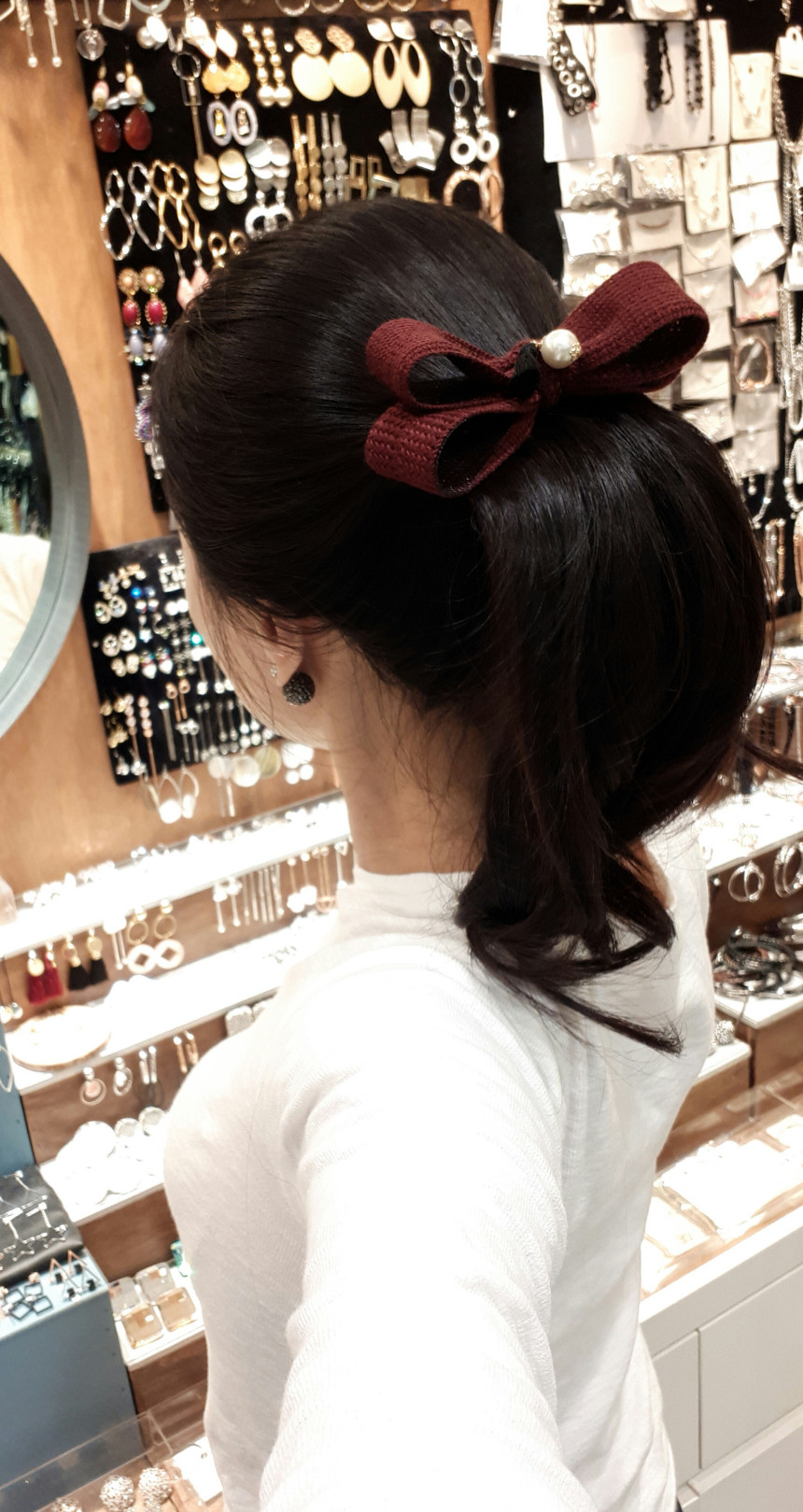 Hair Accessories Tassel Pearl Pendant Fine Knit Vo