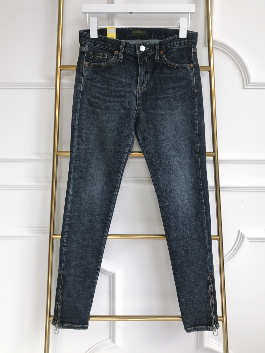 Korea Jeans Pants Half-Zipper Life Skinny Jean Pan