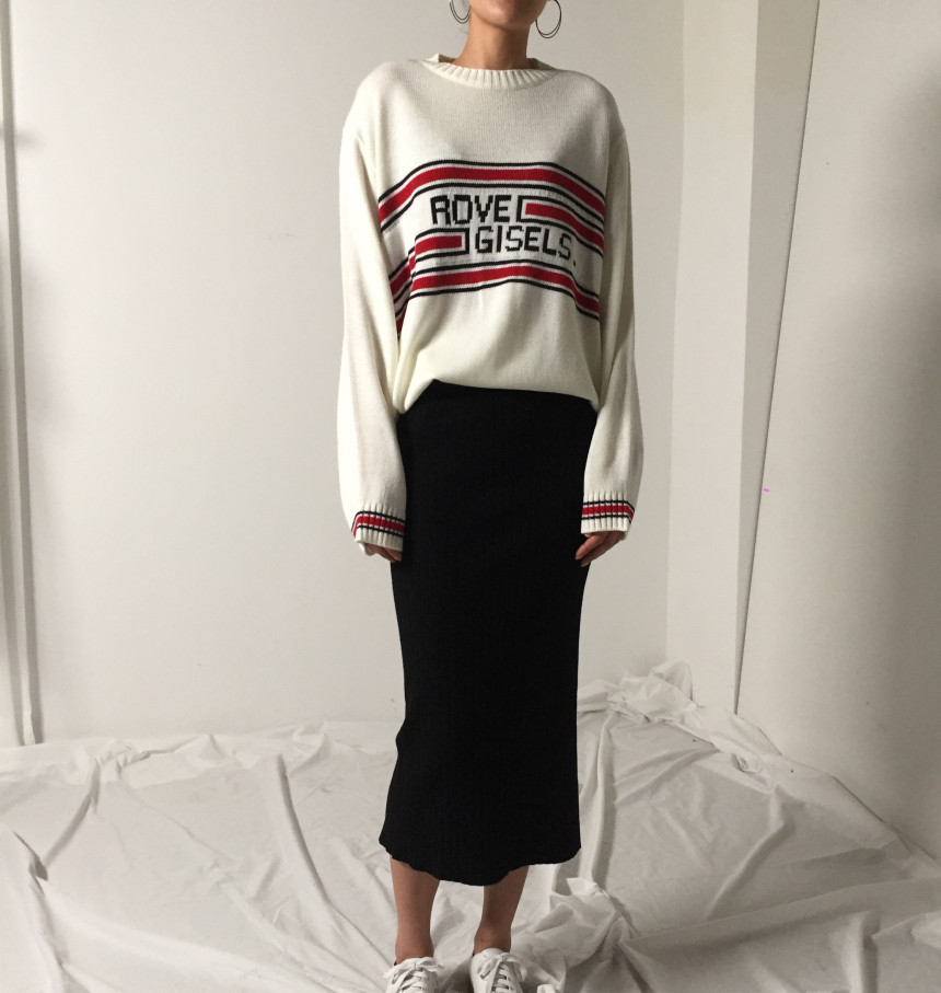 Martini Goliath knit slit Long skirts Casual minim