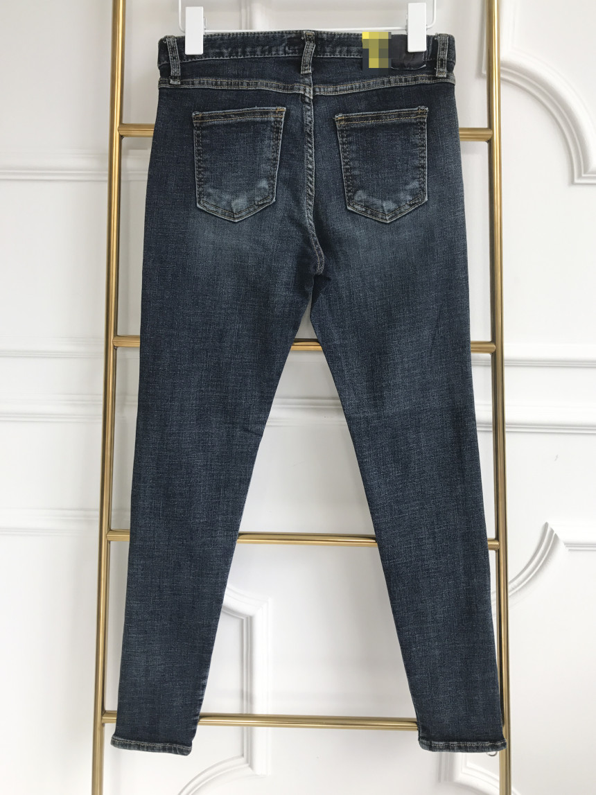 Korea Jeans Pants Half-Zipper Life Skinny Jean Pan