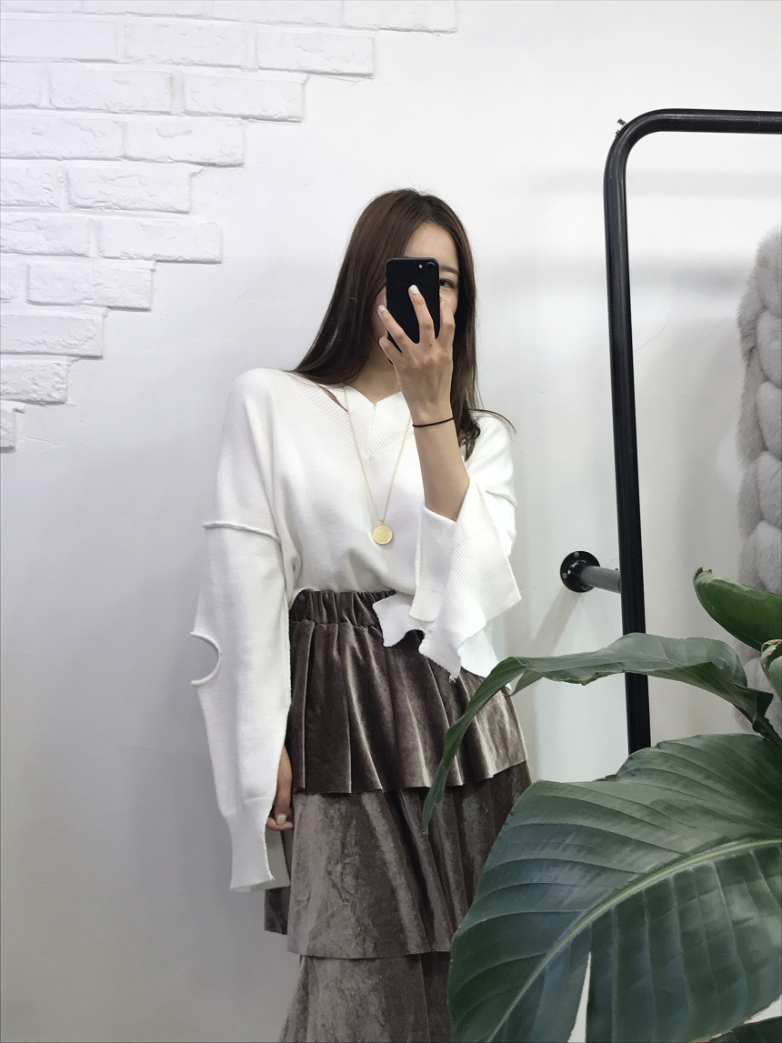 Velvet Cangkou skirt 3col basic Cody Nordic style 