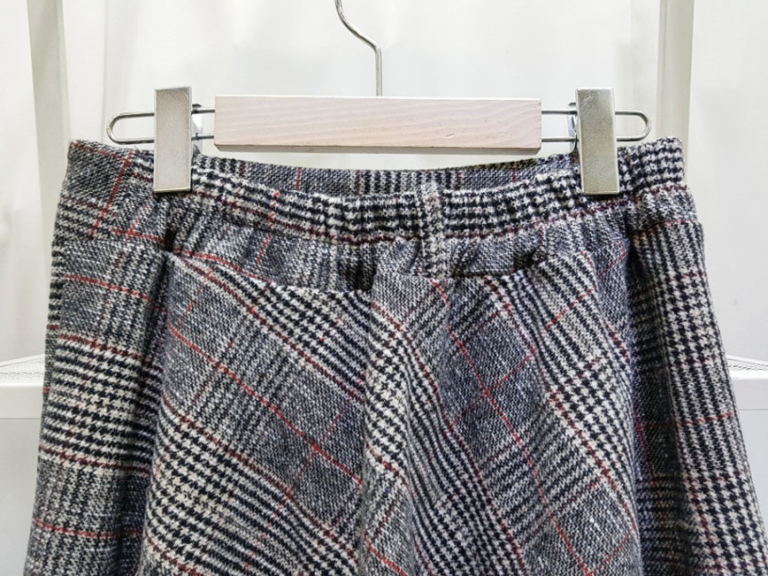 Check wool long skirts Every day I want to wear Cl