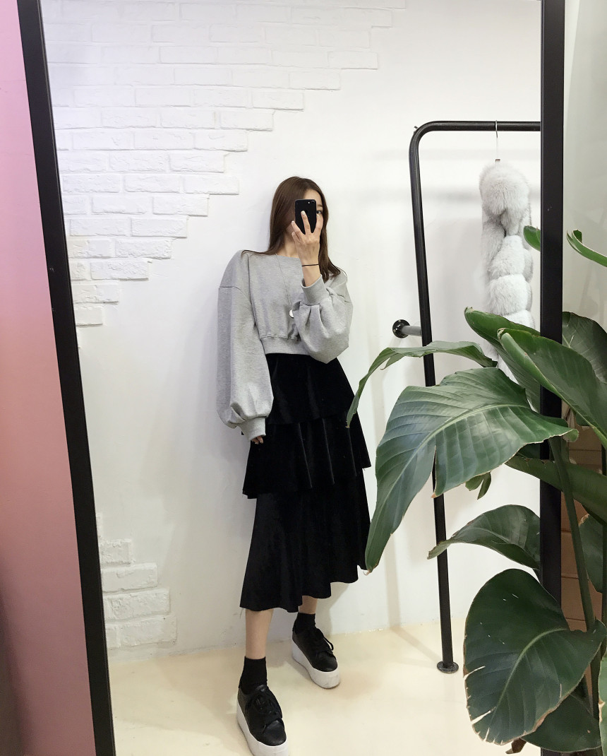 Velvet Cangkou skirt 3col basic Cody Nordic style 