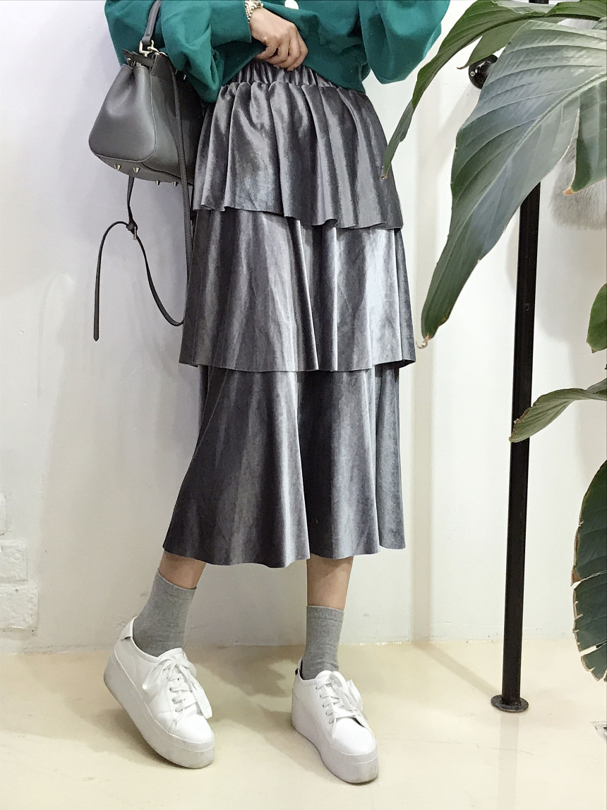 Velvet Cangkou skirt 3col basic Cody Nordic style 