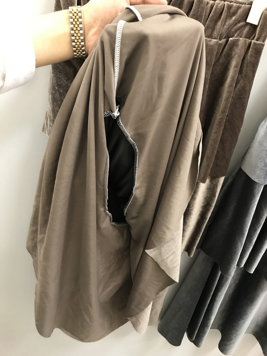 Velvet Cangkou skirt 3col basic Cody Nordic style 