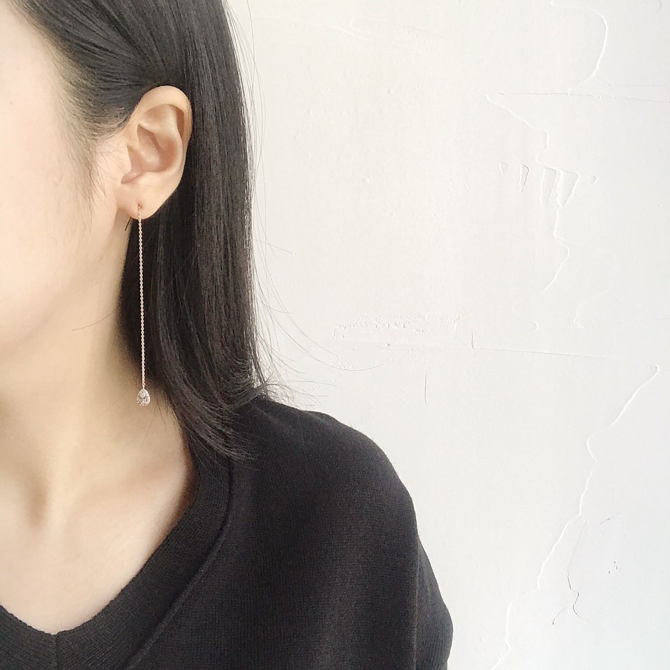 Water Drop Long Drop Earrings Women Natural Fashio
