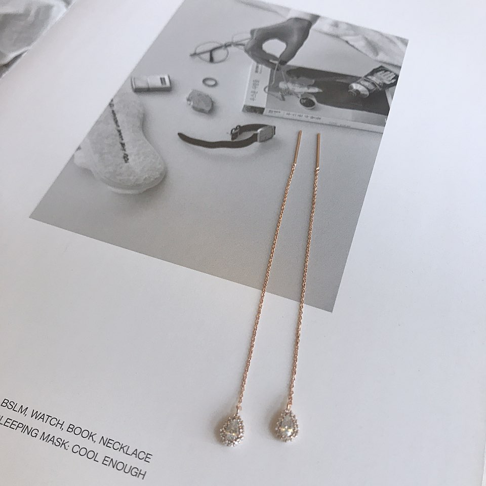 Water Drop Long Drop Earrings Women Natural Fashio