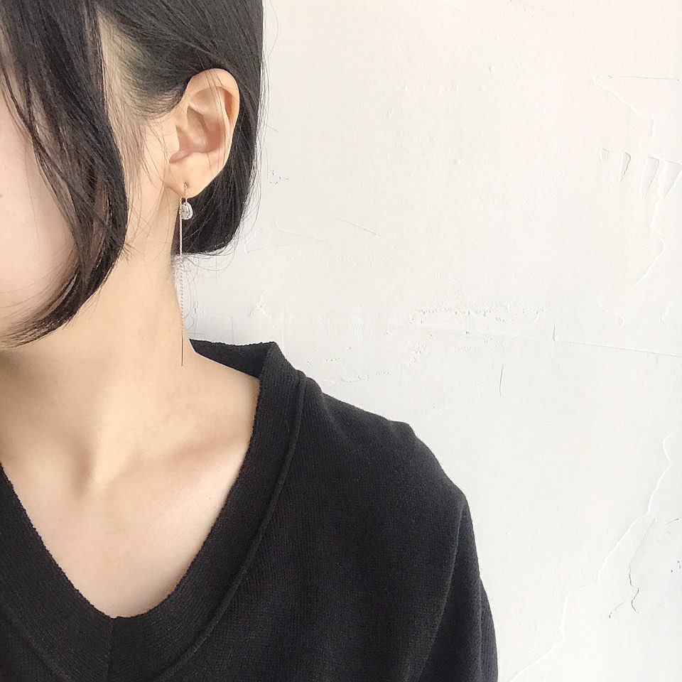 Water Drop Long Drop Earrings Women Natural Fashio
