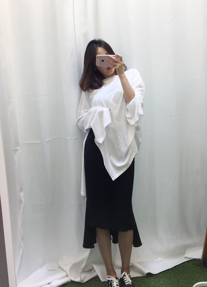 Mermaid Banding Unbalanced Long Skirts Flare Chima