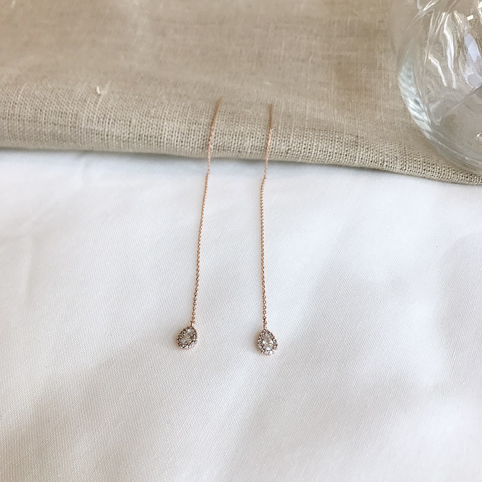 Water Drop Long Drop Earrings Women Natural Fashio