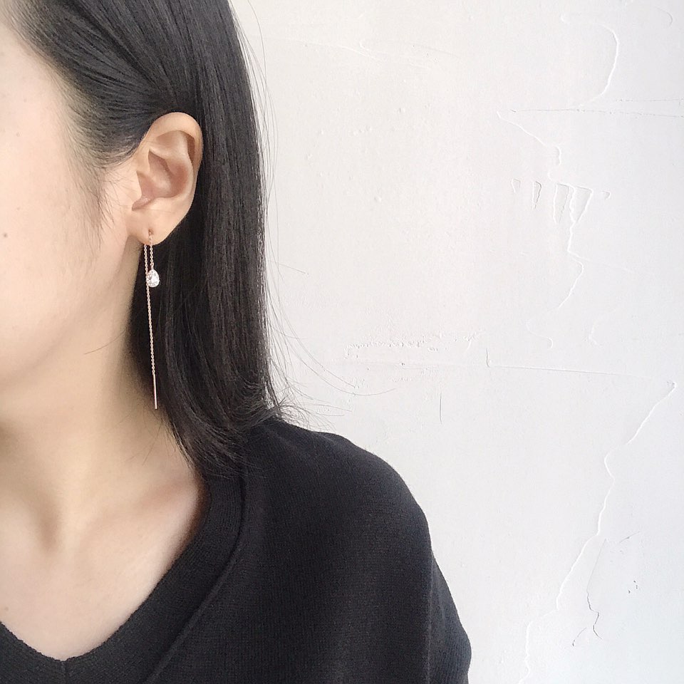 Water Drop Long Drop Earrings Women Natural Fashio